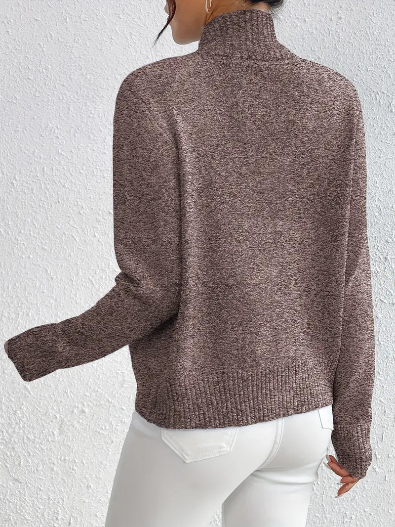 Selina™ | Zip-Up Knit Cardigan