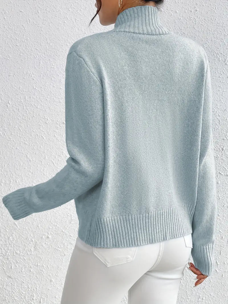 Selina™ | Zip-Up Knit Cardigan