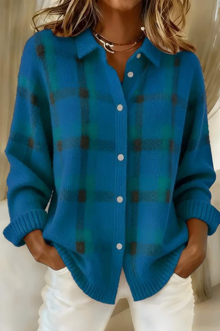 Charlie™ | Soft Knit Check Cardigan