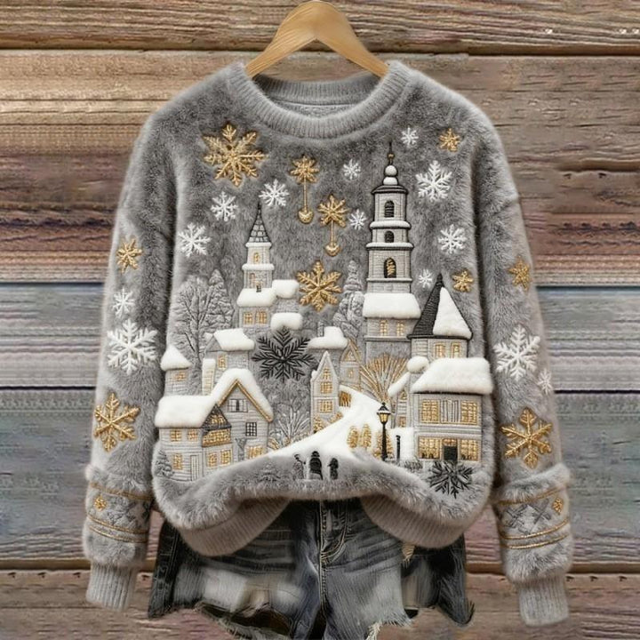 Charlie™ | Winter Village Fluffy Christmas Sweater