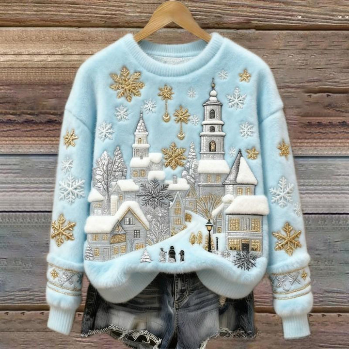 Charlie™ | Winter Village Fluffy Christmas Sweater