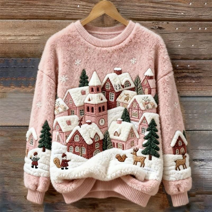 Charlie™ | Winter Village Fluffy Christmas Sweater