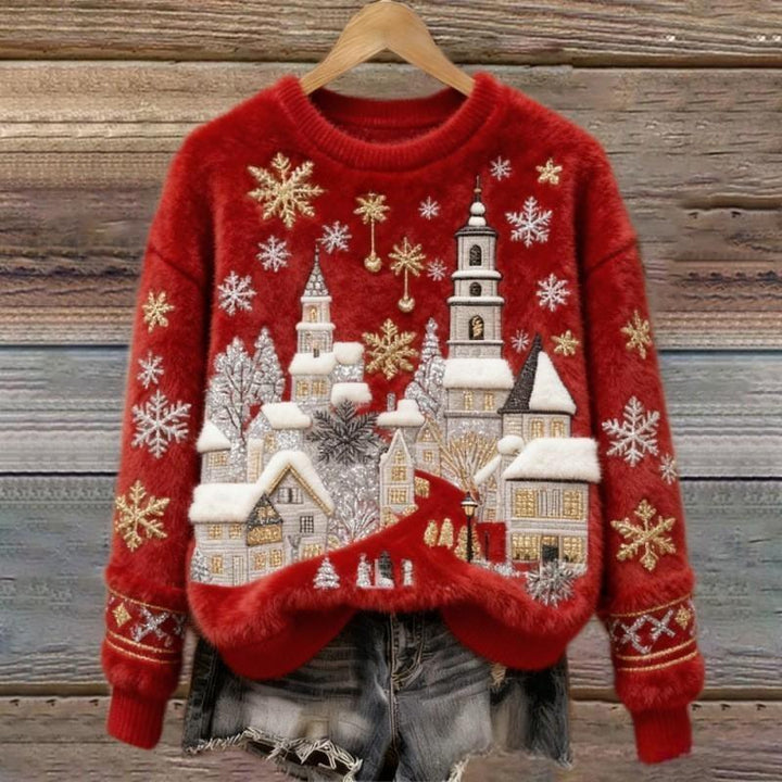 Charlie™ | Winter Village Fluffy Christmas Sweater