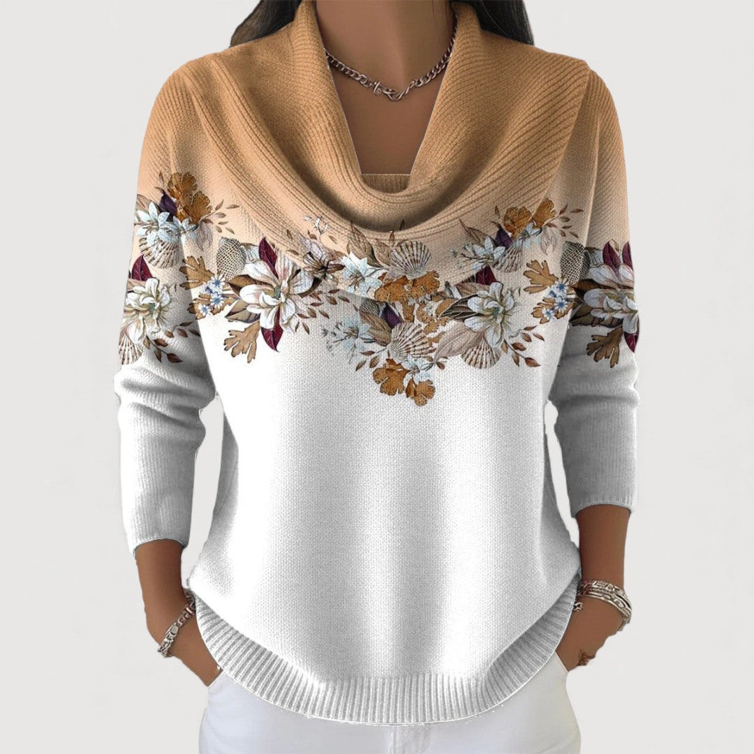Amalia™ | Soft-Neck Floral Jumper