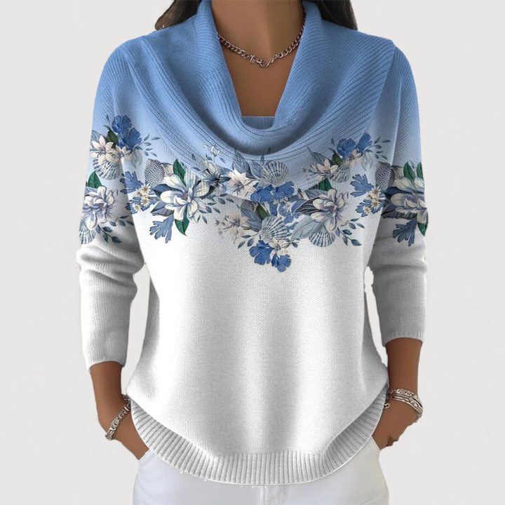 Amalia™ | Soft-Neck Floral Jumper