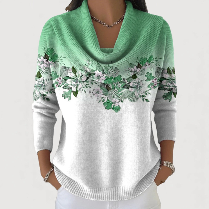 Amalia™ | Soft-Neck Floral Jumper