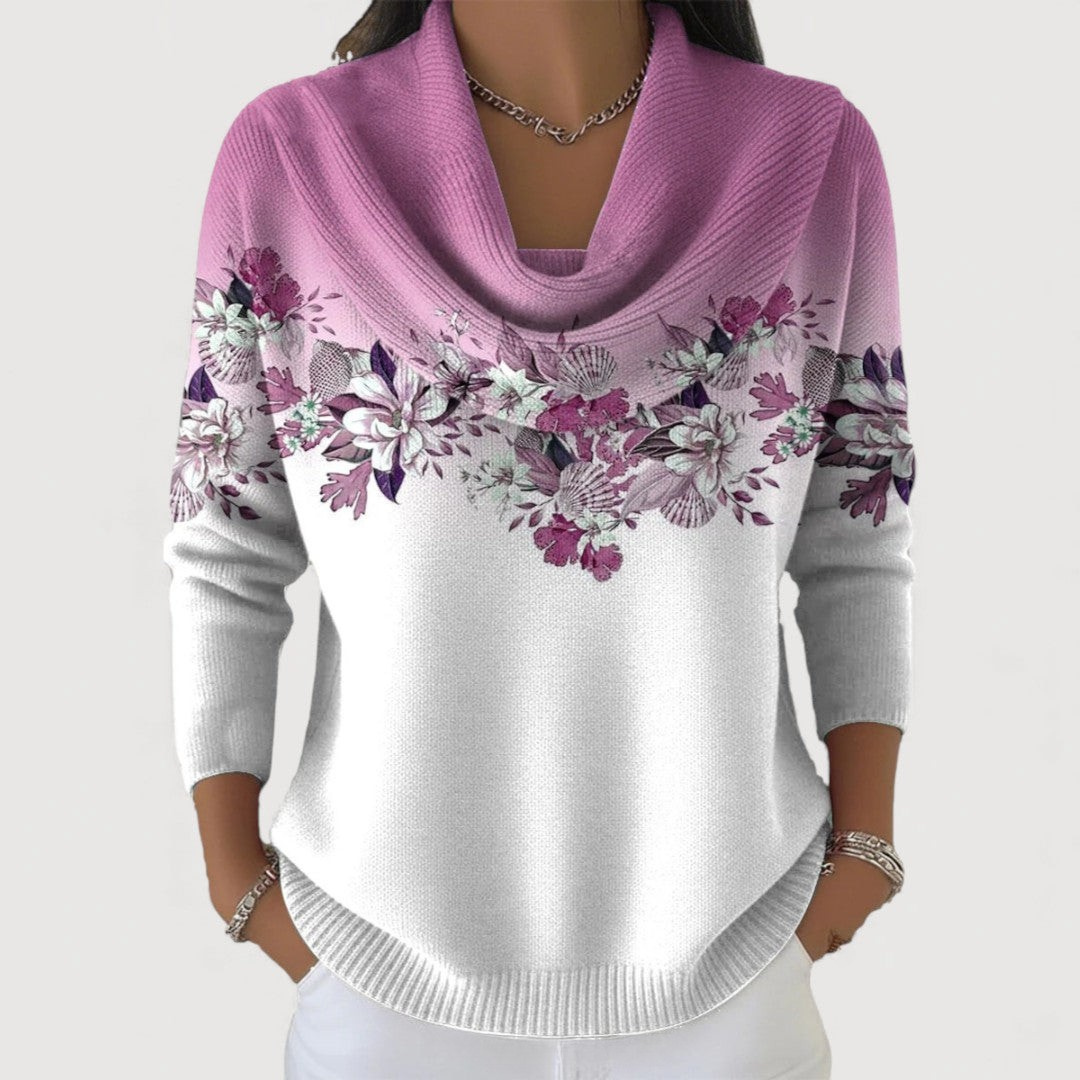 Amalia™ | Soft-Neck Floral Jumper