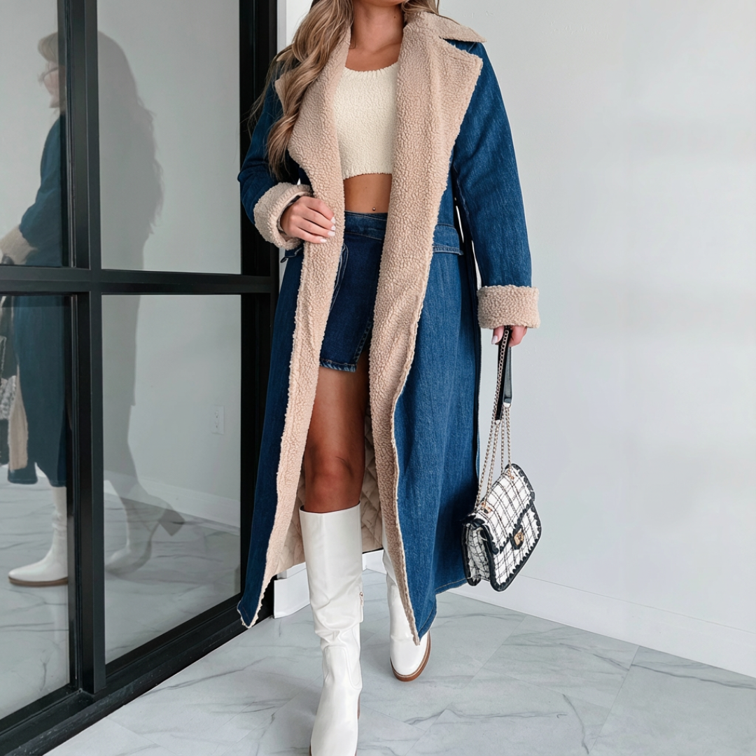 Charlie™ | Vintage Denim Trench Coat