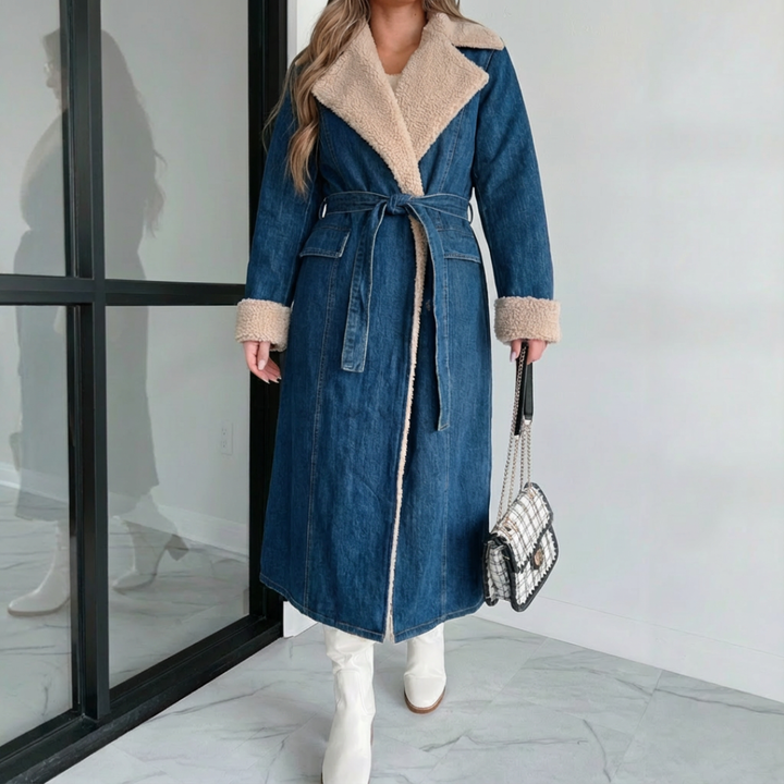 Charlie™ | Vintage Denim Trench Coat