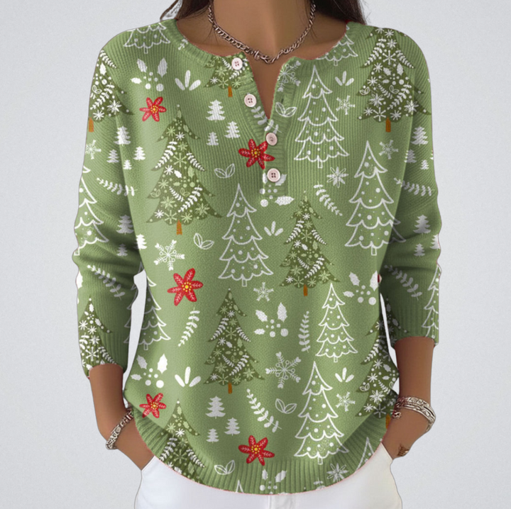 Charlie™ | Christmas Sweater With Buttons