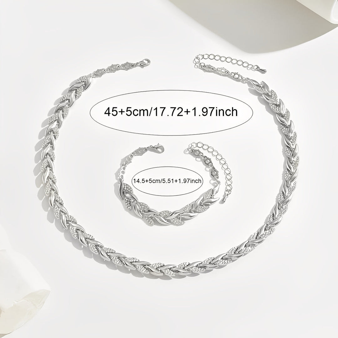 Charlie™ | Elegant Necklace & Bracelet Set with Rhinestones