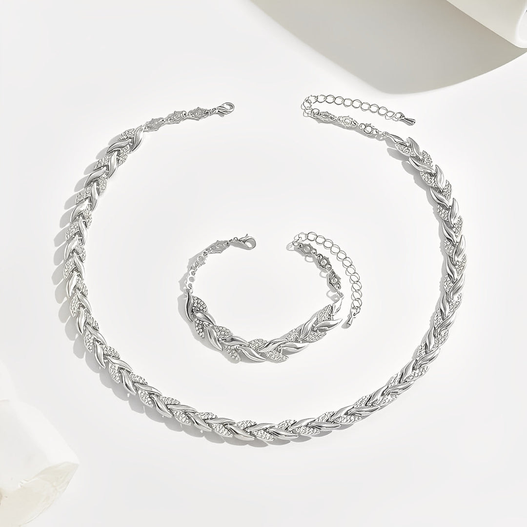 Charlie™ | Elegant Necklace & Bracelet Set with Rhinestones