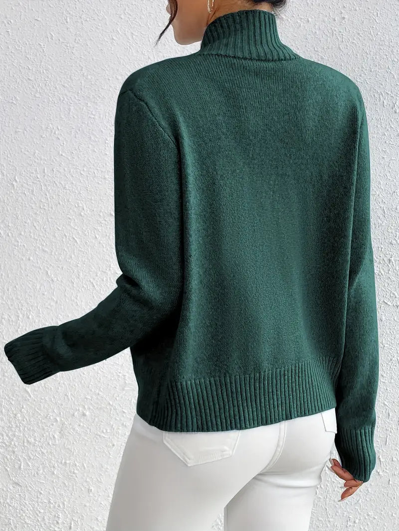 Selina™ | Zip-Up Knit Cardigan