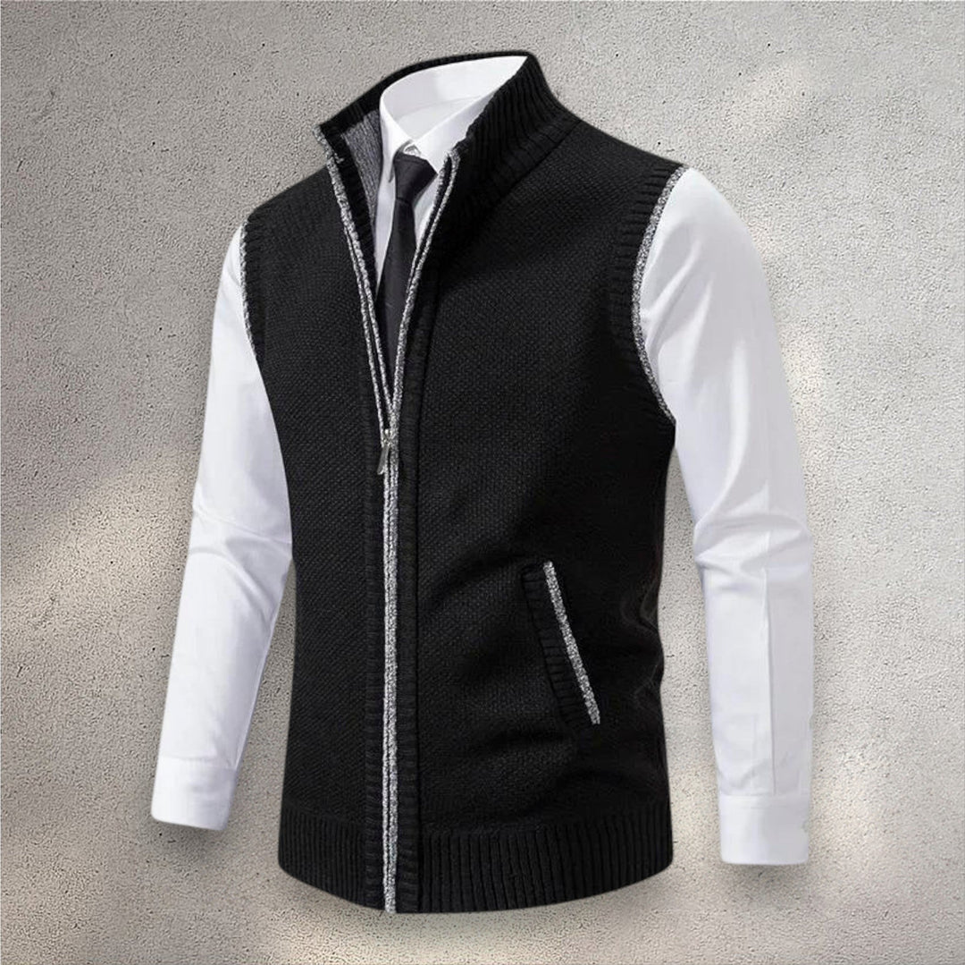 Levano™ | Knitted Waistcoat Full-length zip