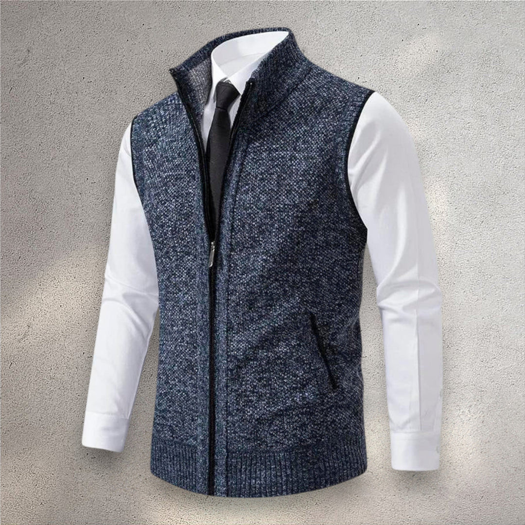 Levano™ | Knitted Waistcoat Full-length zip