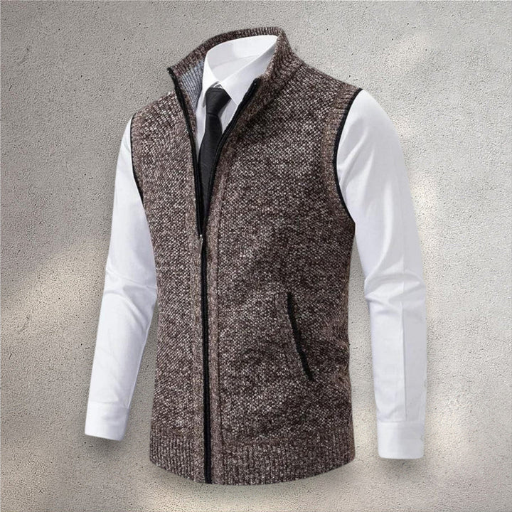 Levano™ | Knitted Waistcoat Full-length zip