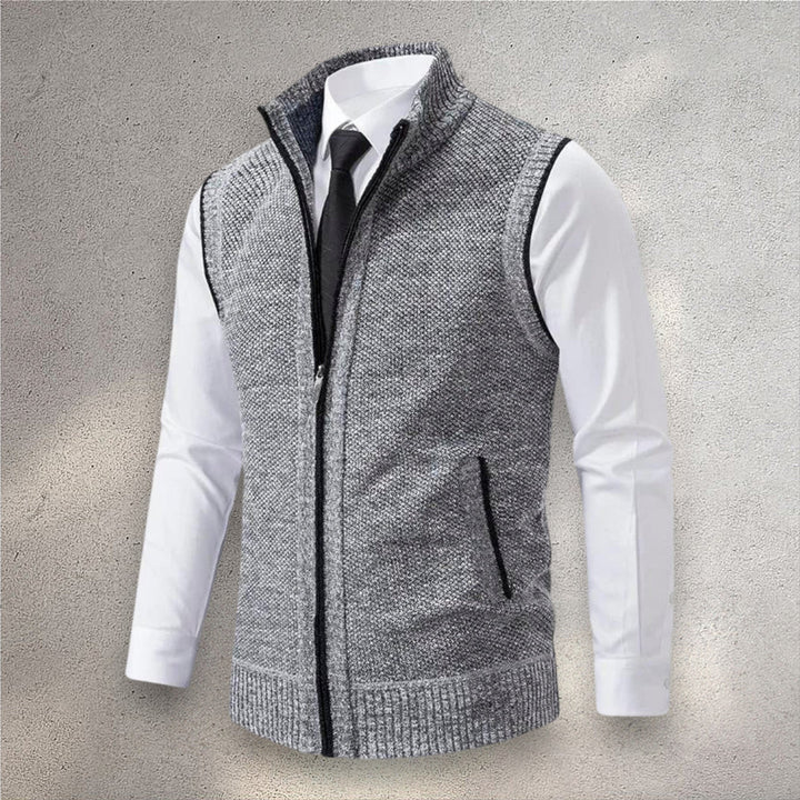 Levano™ | Knitted Waistcoat Full-length zip