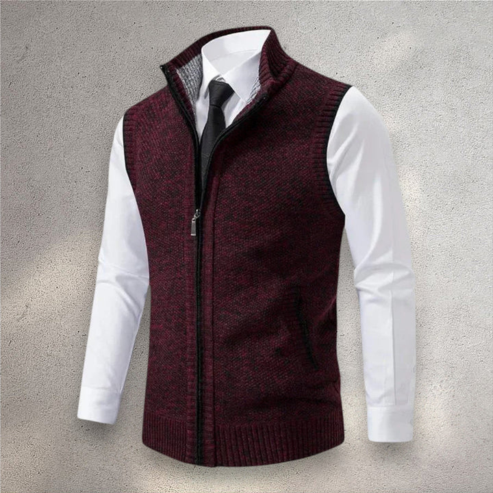 Levano™ | Knitted Waistcoat Full-length zip